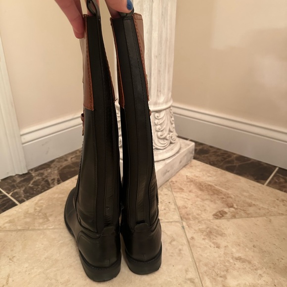Tommy Hilfiger Black and Brown Women's Boots - Picture 2 of 7